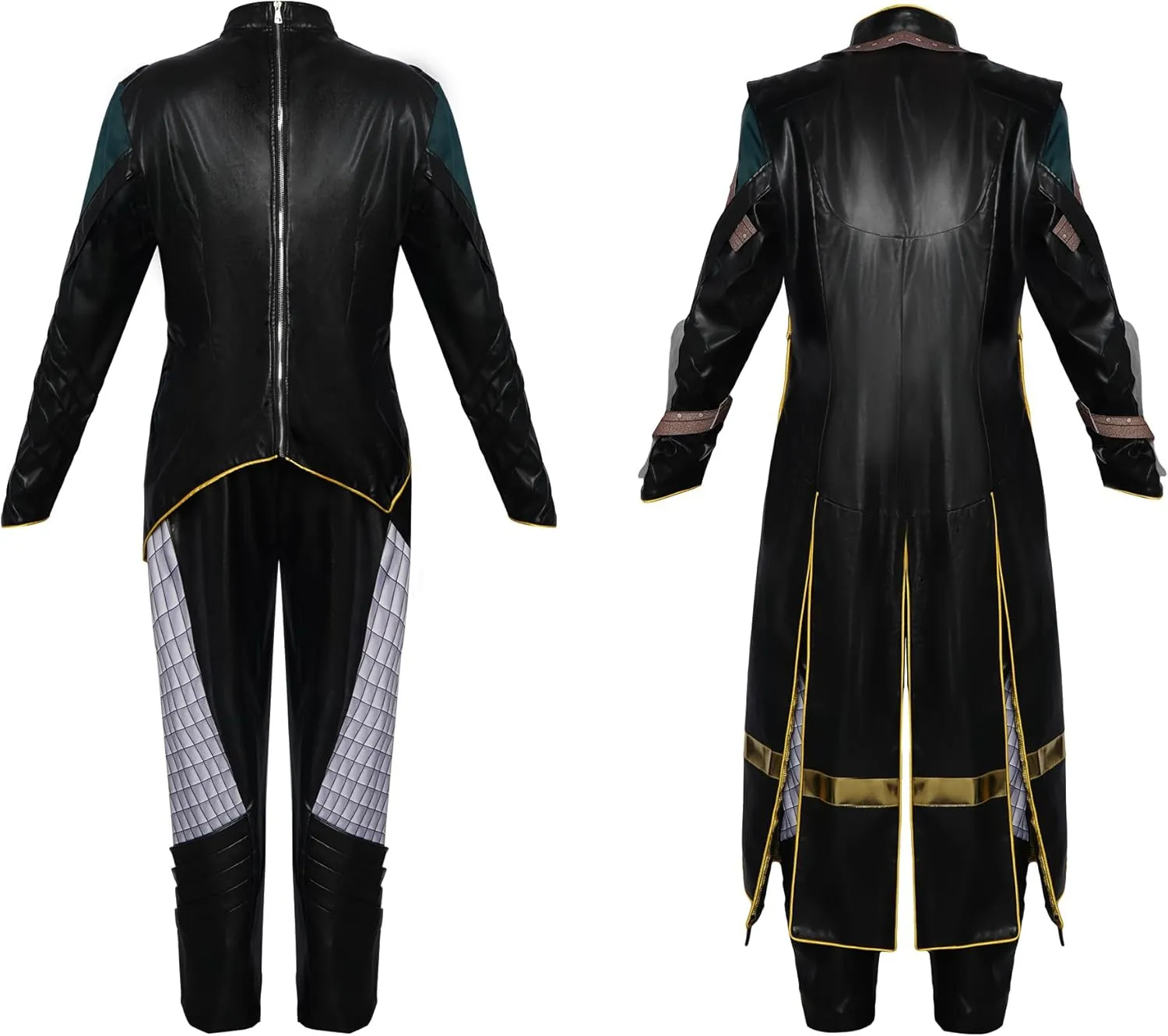 Adult Loki Cosplay Deluxe Battle Uniform Full Set Loki Green Cloak Coat Pants Halloween Outfits