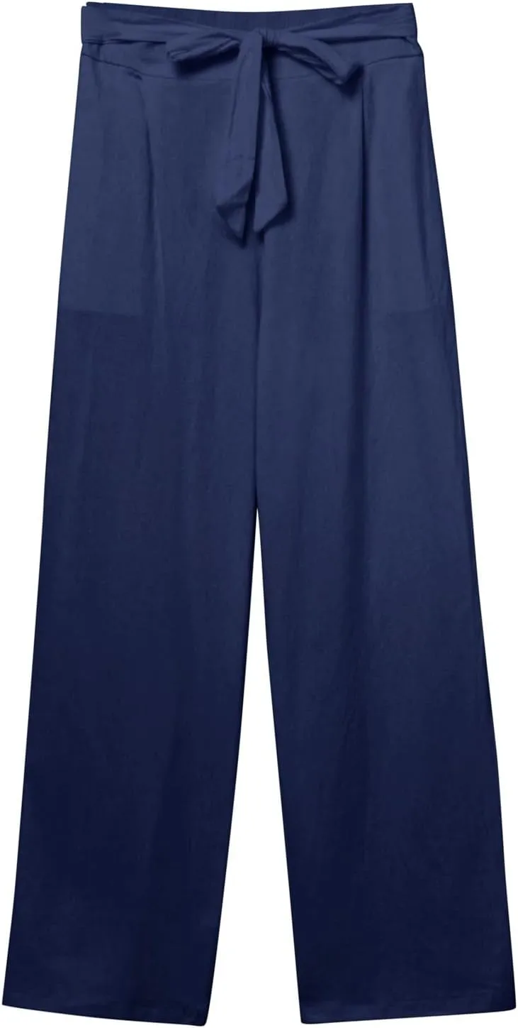 Barrel Pants for Women Winter Linen Beach Jeans with Pockets High Waisted High Waisted