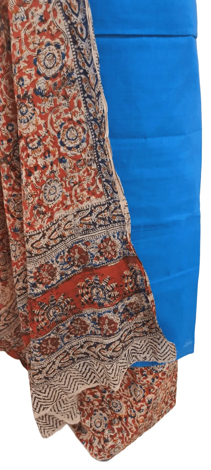 Blue Kalamkari Salwar Kameez Dress Material