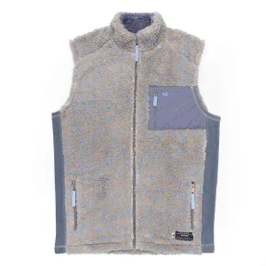 Blue Ridge Sherpa Vest in Brown and French Blue by Southern Marsh