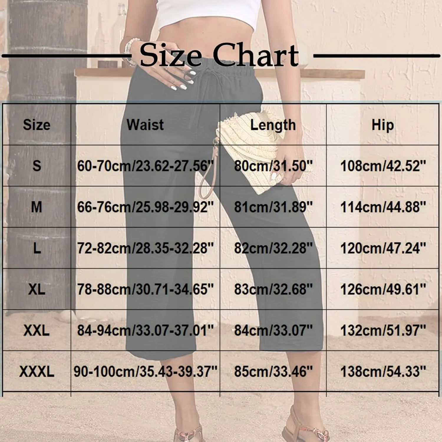 Capri Pants for Women Dressy Baggy Comfy Linen Capri Cropped pants High Waist Drawstring Casual Trouser with Pockets