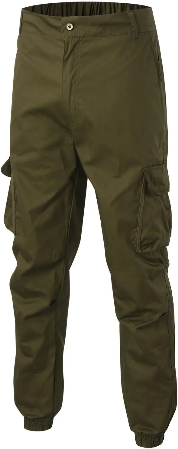 Cargo Pants for Men High Street Leisure Loose Sports Running Solid Color Lace Up Cargo Pants Sweater Men's Jogger