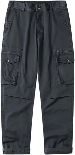 Cargo Pants Work Men's Drawstring Workwear Solid Colour Trousers Men's Casual Sports Slim Fit Pantalones De Hombre
