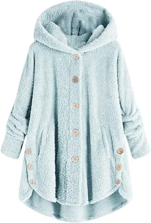 Ceboyel Womens Fleece Hoodie Sweatshirt 2023 Fuzzy Teddy Coat Shearling Warm Winter Jackets Pajamas Loungewear Clothing 2023