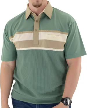 Classics Horizontal Short Sleeve Banded Bottom Shirt 6010-BL12