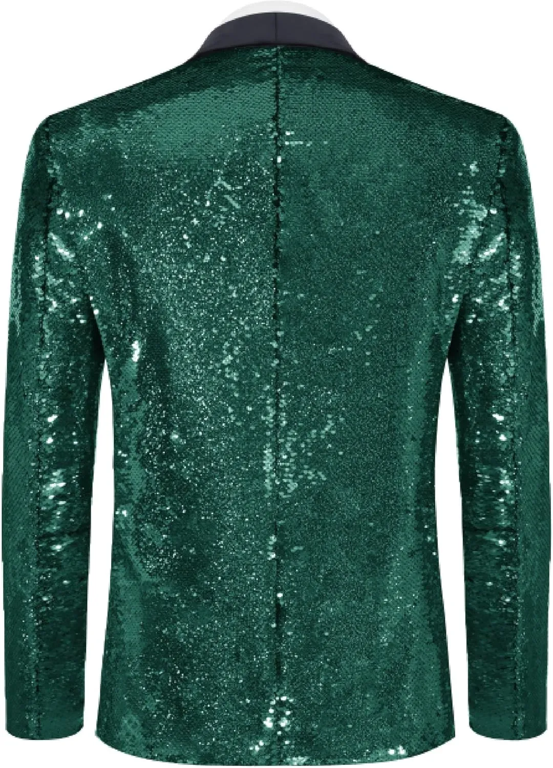 COOFANDY Men Shiny Sequin Blazer Tuxedo Party Dinner Prom One Button Suit Jacket