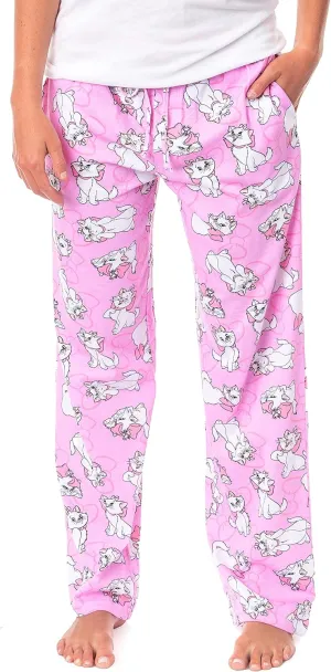 Disney Adult Aristocats Marie Expressions and Bows Pajama Sleep Lounge Pants For Men and Women