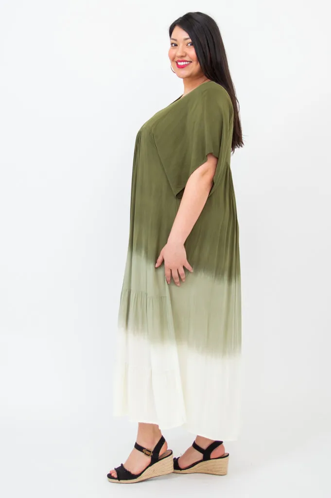 Empress Dress, Green Dip-Dye