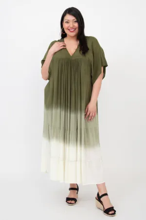 Empress Dress, Green Dip-Dye