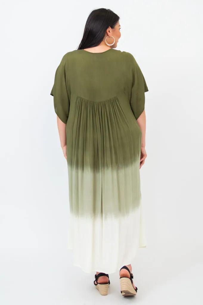 Empress Dress, Green Dip-Dye