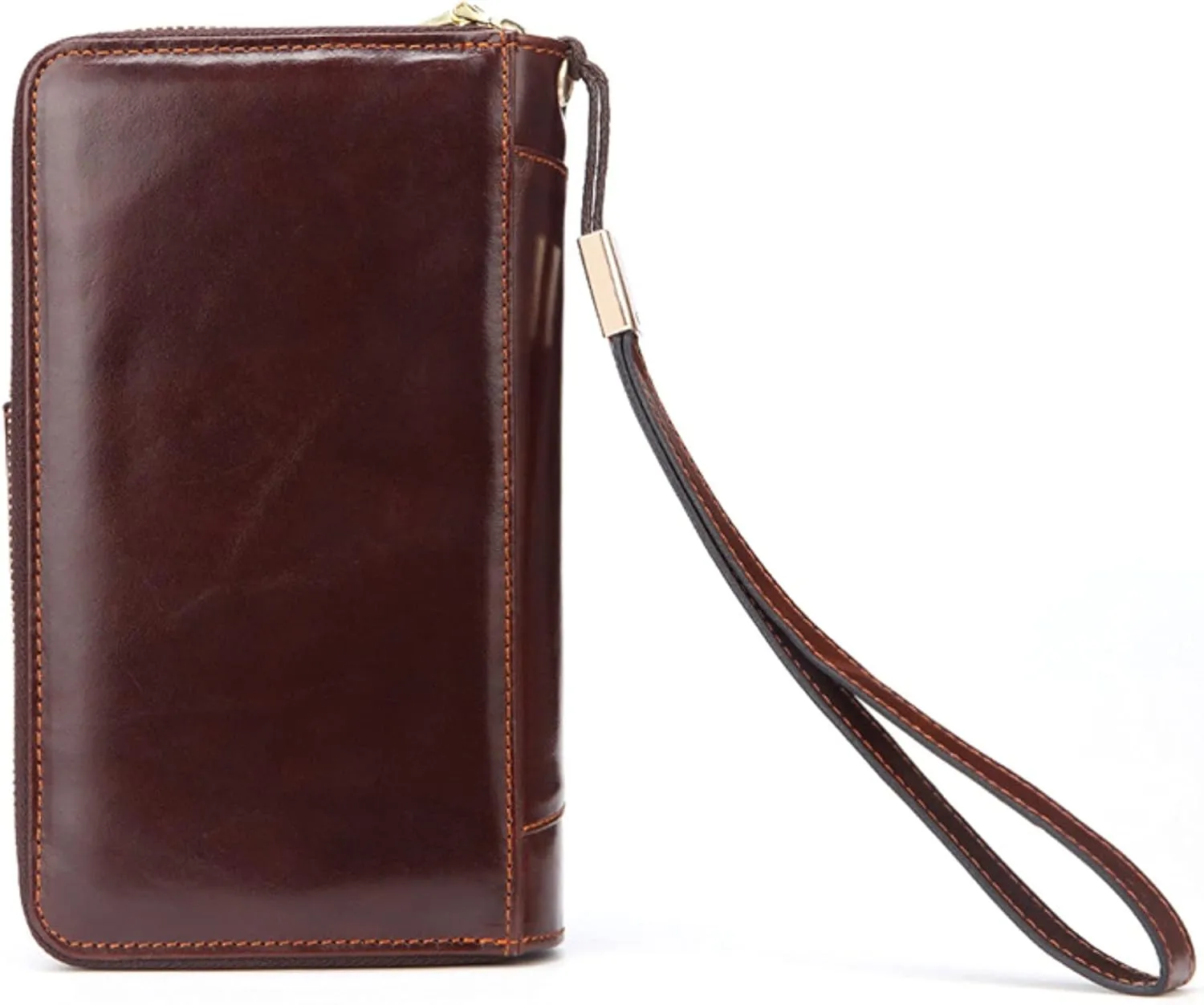 Genuine Leather Wallet Wristlet Handbag hand strap clutch