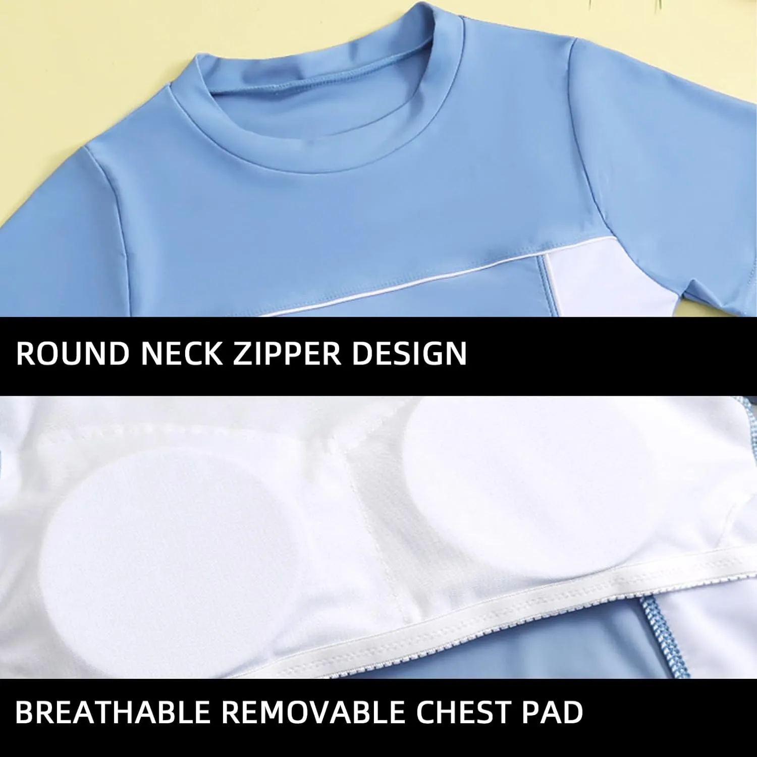 Girls Swimsuits, Kids Two-Piece Rashguard Swim Set Bathing Suits Beach Shorts Quick Dry Swim Shirts Size 6-7,8,10-12,14-16