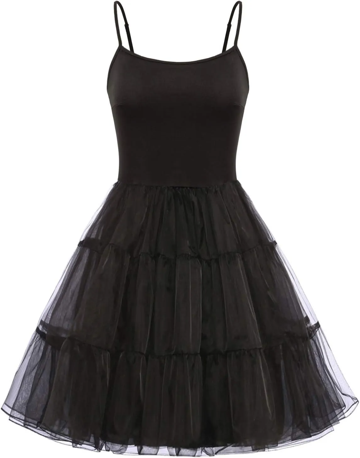 GRACE KARIN Womens Underdress Spaghetti Strap Full Slip 1950s Vintage Petticoat Crinoline Tutu Underskirts S-XXL