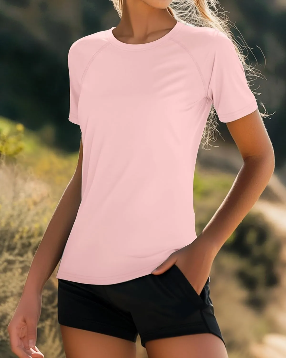 Huukeay 3 Pack Women's Swim Shirt Short Sleeve Rash Guard Quick Dry Crewneck Swimsuit Summer UV Sun Protection Tops UPF 50 