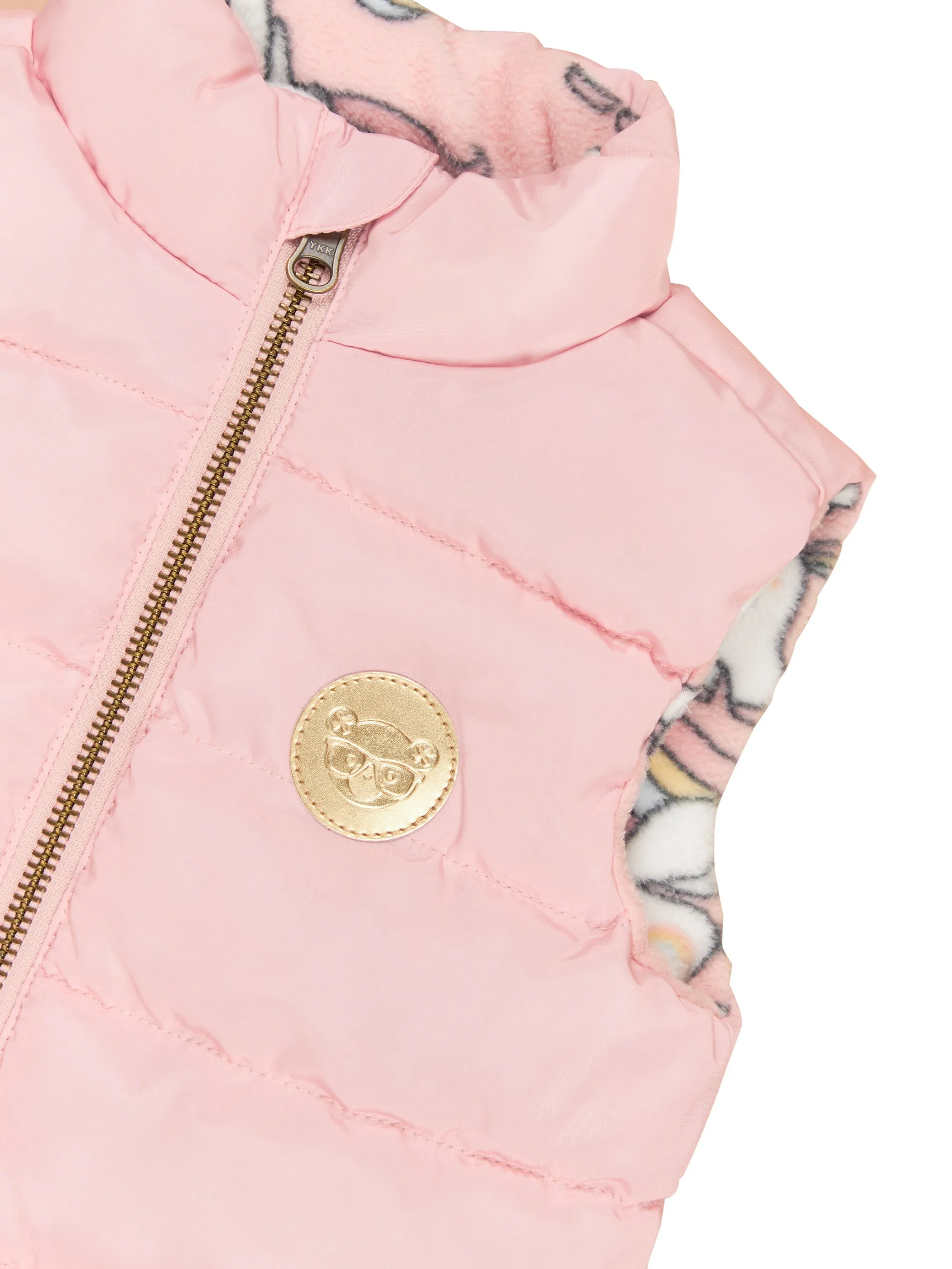 Huxbaby Magical Unicorn Reversible Fleece Vest - Rosebud