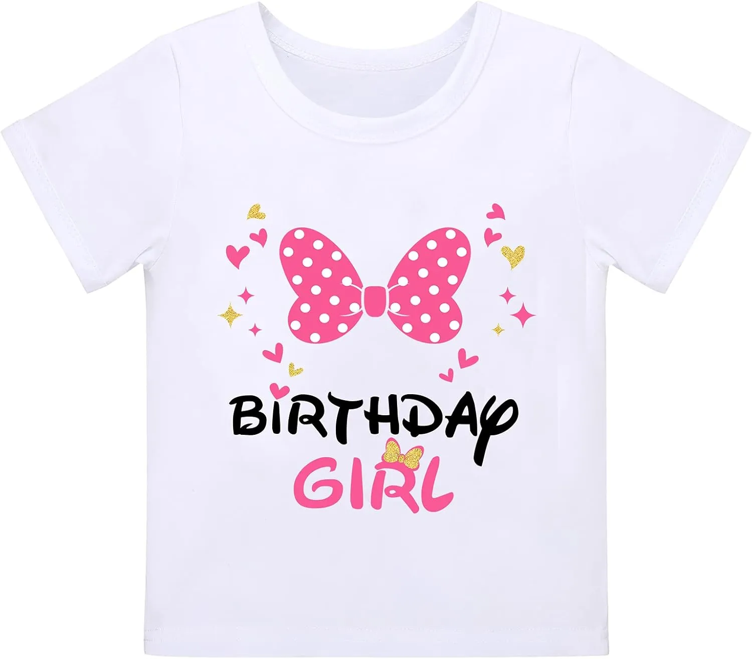 IBTOM CASTLE Toddler Birthday Girls Princess Party Outfit Polka Dots Top Shirts Tutu Skirt Set Ears Cake Smash Costume