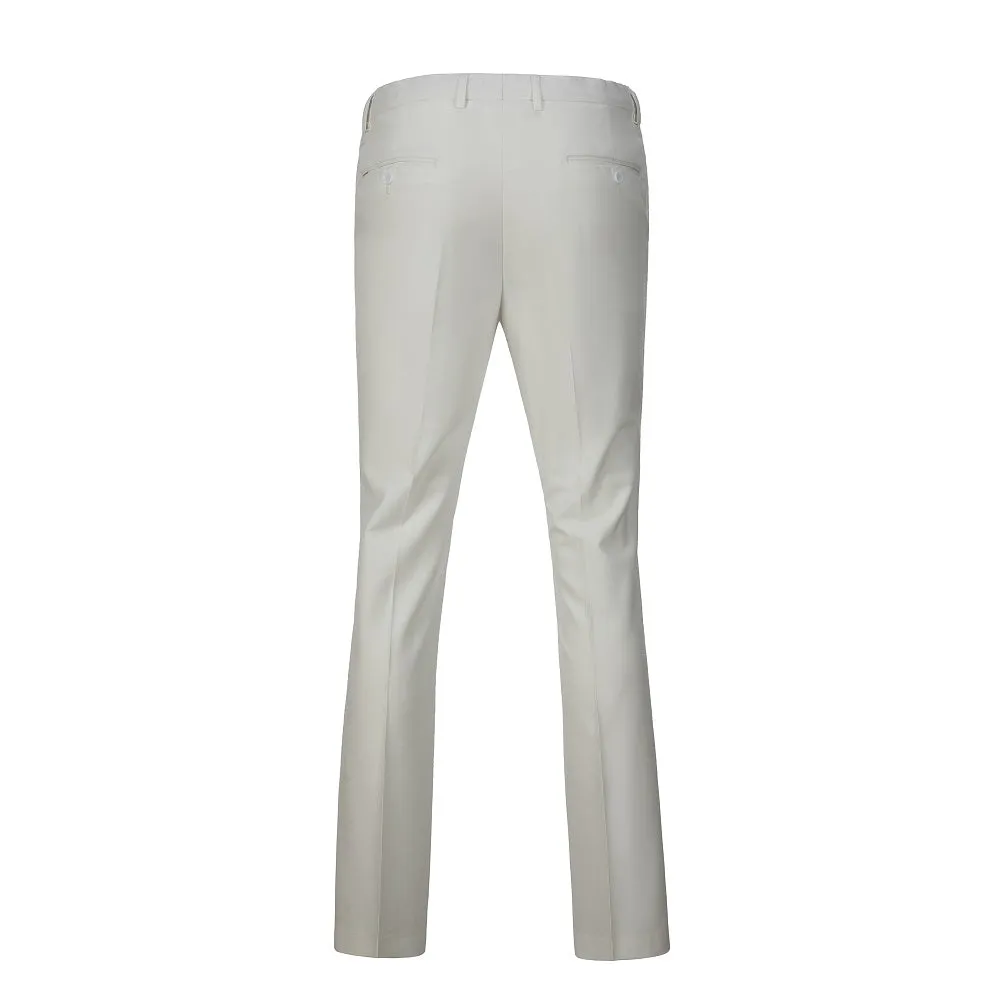 Ivory Men's Suits 2 Pieces Vest Pants Set V-Neck Slim Fit Casual Waistcoat Suit