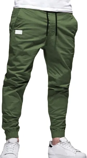 JEShifangjiusu Mens Fashion Cargo Pants Lightweight Athletic Joggers Pants Stretch Chino Trousers Sweatpants with Pockets