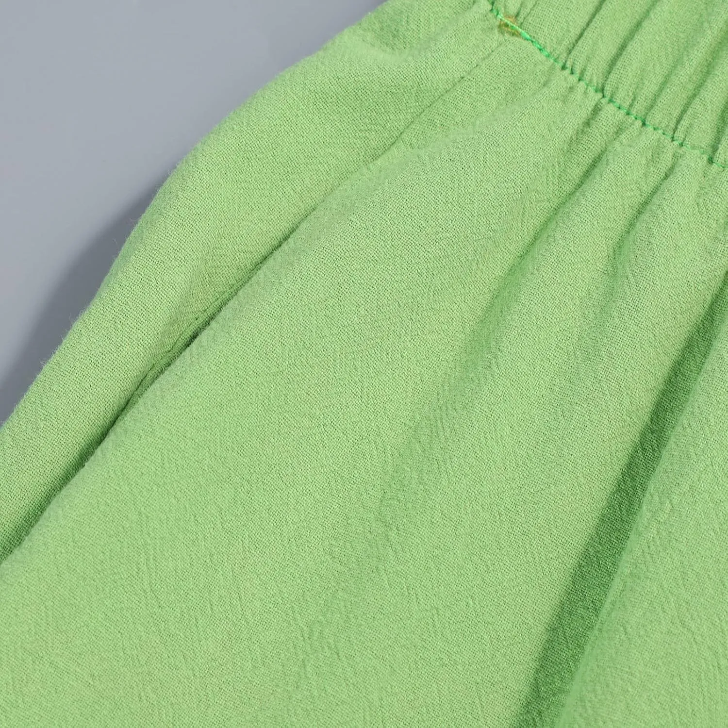 Linen Capri Pants Womens Casual Summer Trendy Elastic Waist Loose Trouser Lounge Athletic Yoga Pants Beach Plus Size