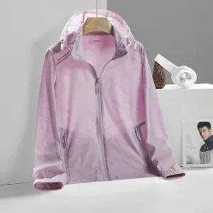Long Sleeve Sun Shirt Hiking, Detachable Hat, Men and Women Couples Sun Protection Clothes, Purple, 5XL,Sun Protection Quick Dry Shirts