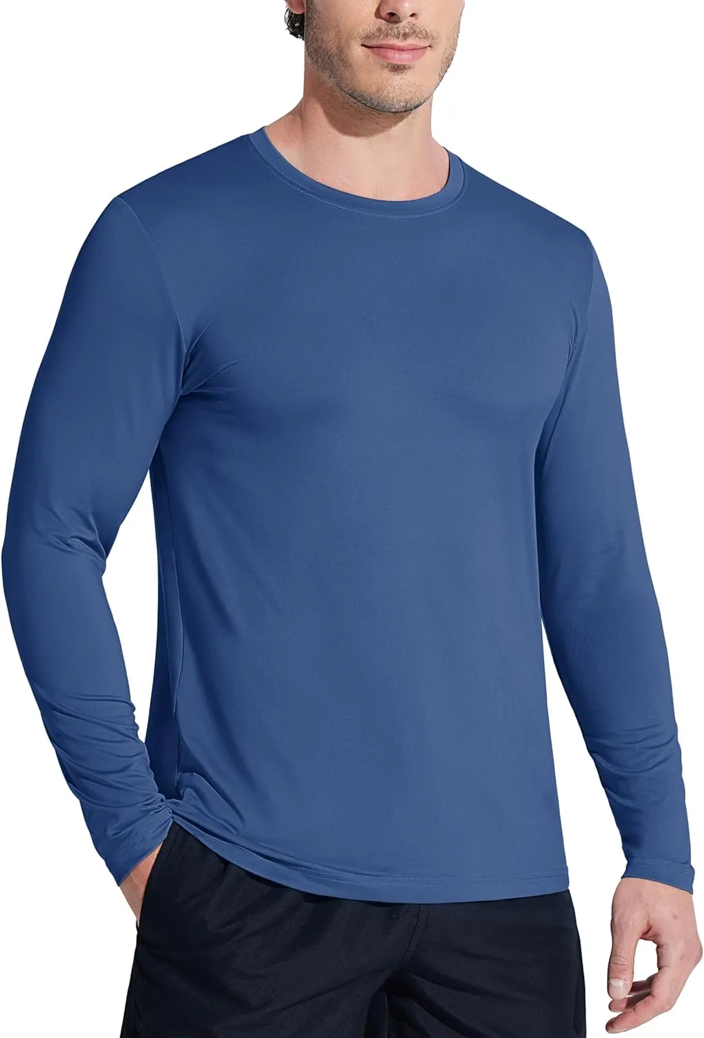 MAGCOMSEN Men's UPF 50  Shirts Long Sleeve UV Protection Quick Dry T-Shirt Rash Guard for Fishing Running Beach