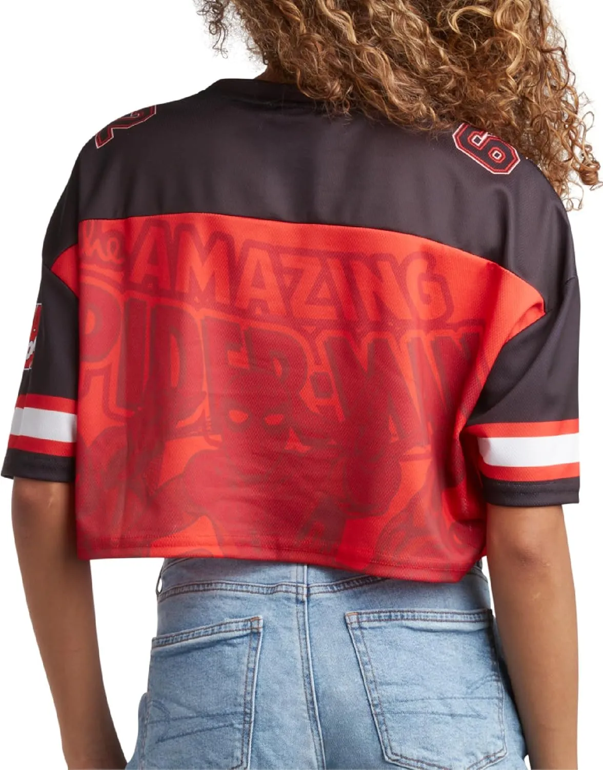 Marvel Womens Baseball Jersey - Spiderman Novelty Fashion Baseball Shirt - Spidey Jersey for Women (Sizes: S-XL)