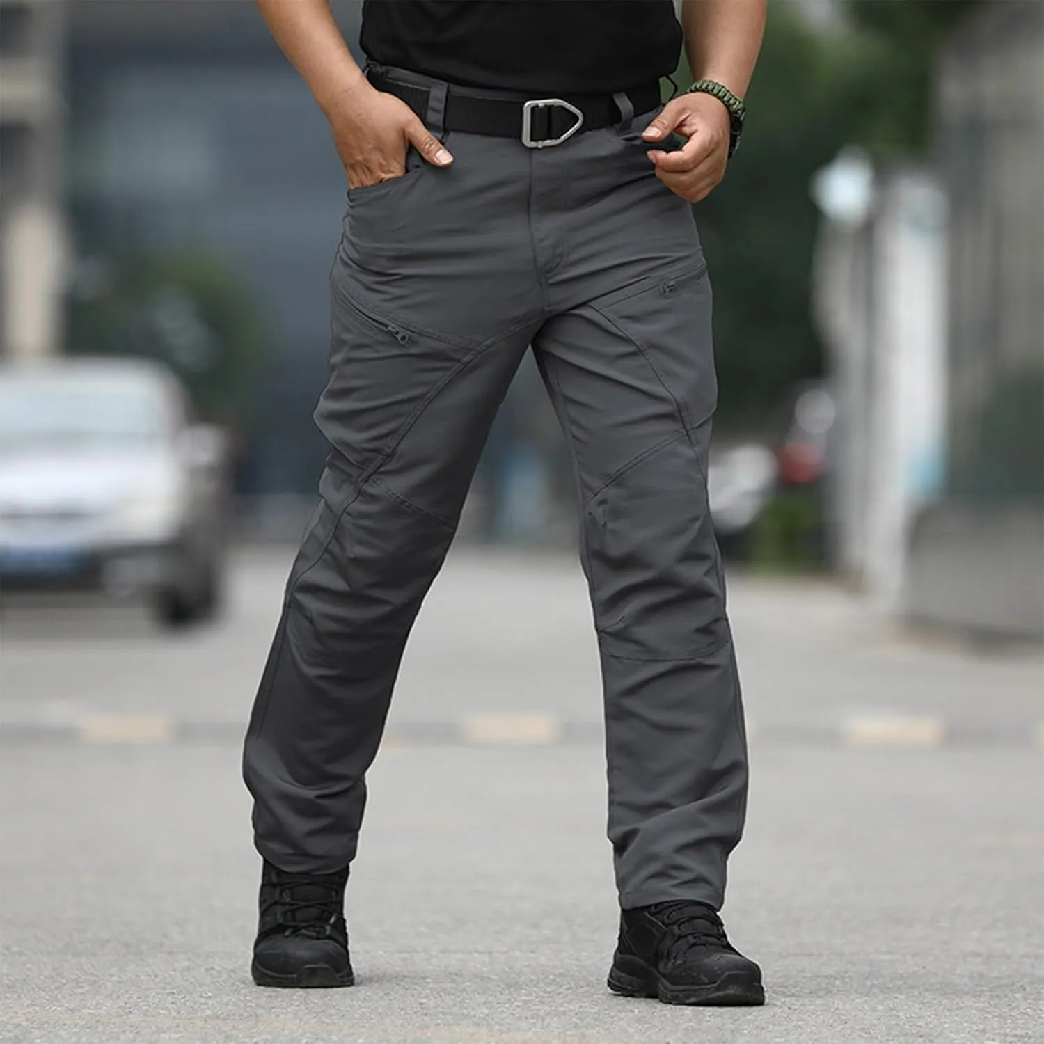 Mencomfy Cargo Pants Waterproof Ripstop Flex Work Pants Construction Tactic Hiking Outdoor Lightweight Trousers