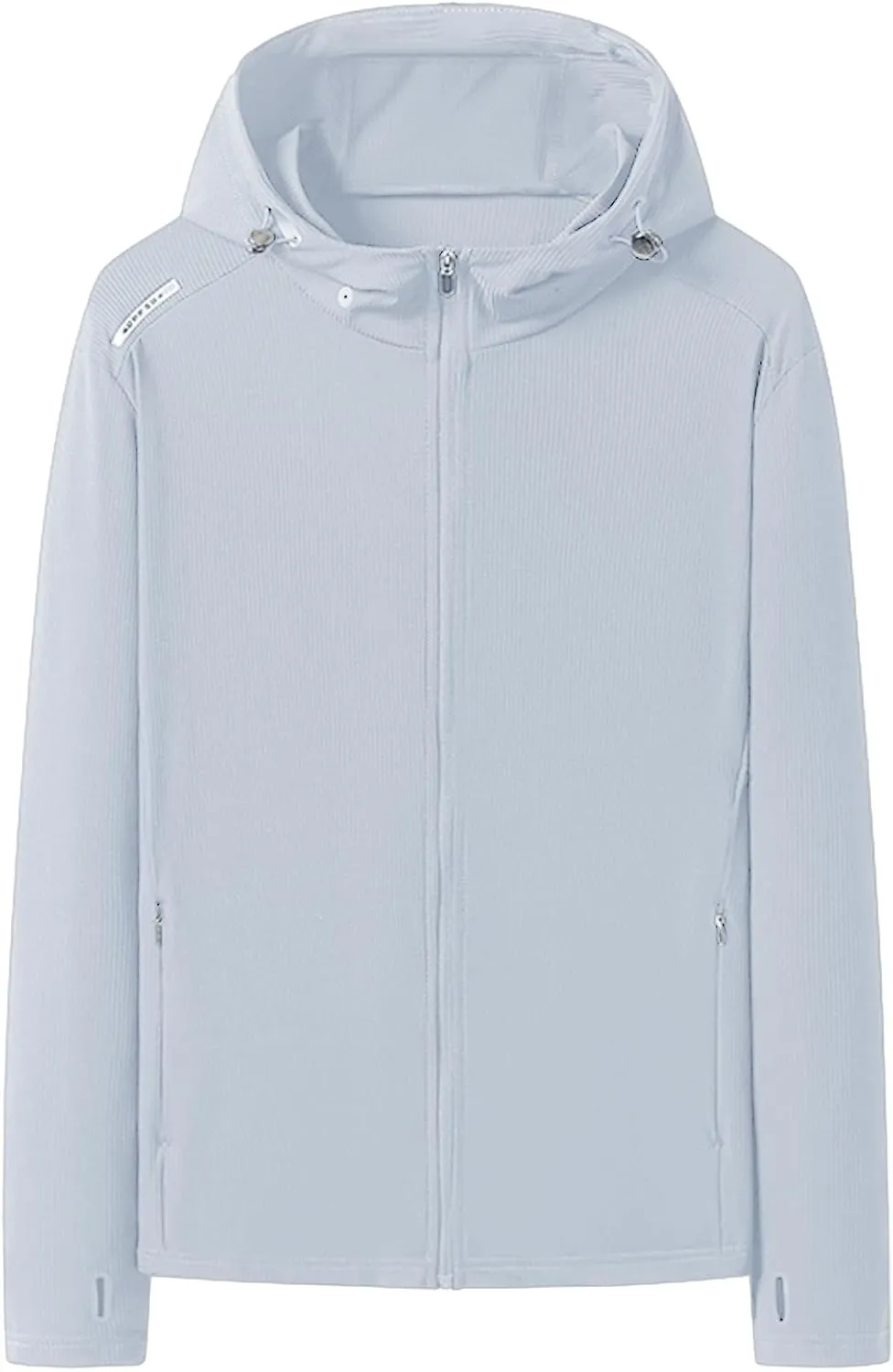 Men's Ice Silk UPF 50  Sun Protection Hoodie Lightweight Long sleeve Shirt Quick-dry Cooling Zipper Shirts Fishing Golf