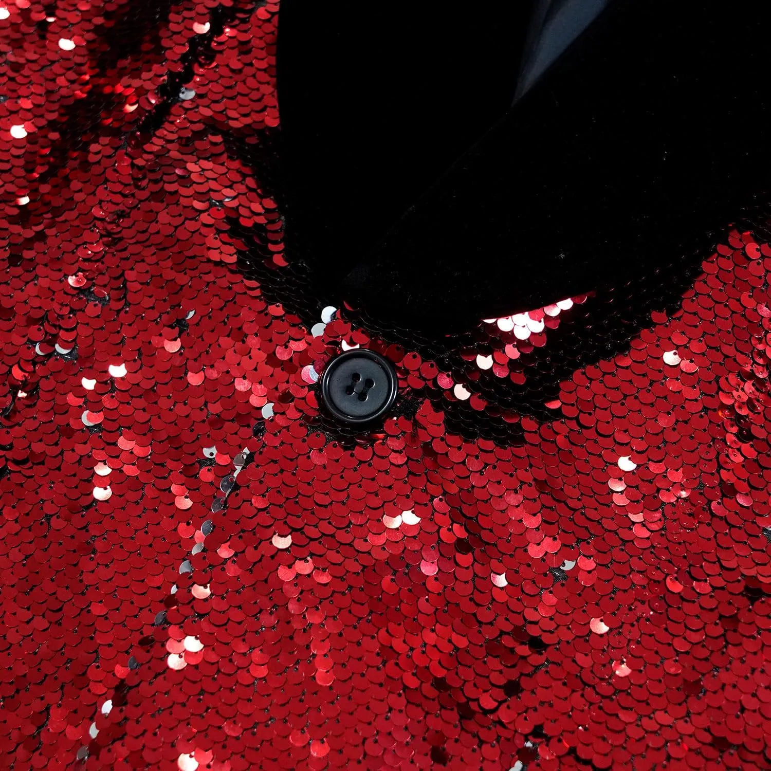 Men's Shiny Sequin Blazer Sparkle Metallic Tuxedo Jacket Party Prom Wedding One Button Jacket