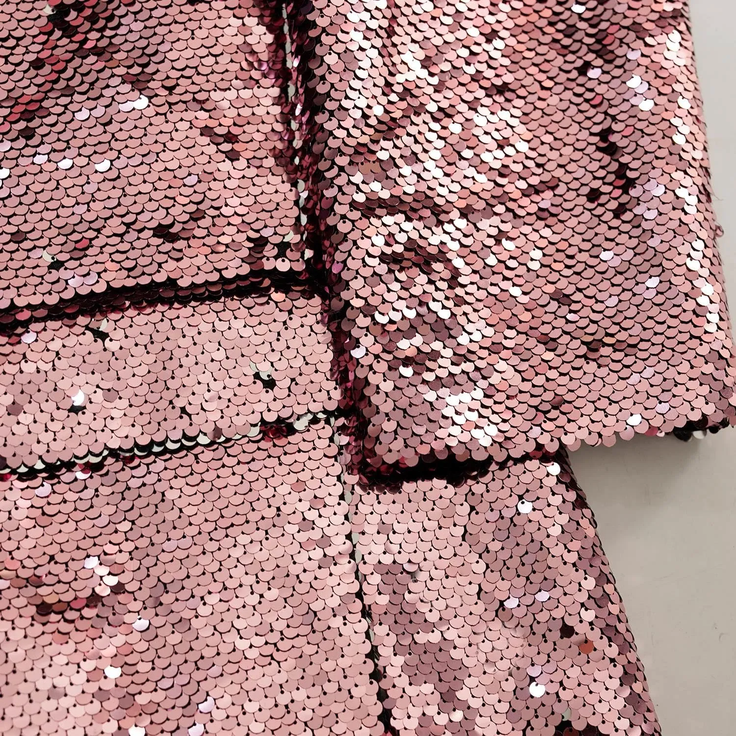 Men's Shiny Sequin Blazer Sparkle Metallic Tuxedo Jacket Party Prom Wedding One Button Jacket