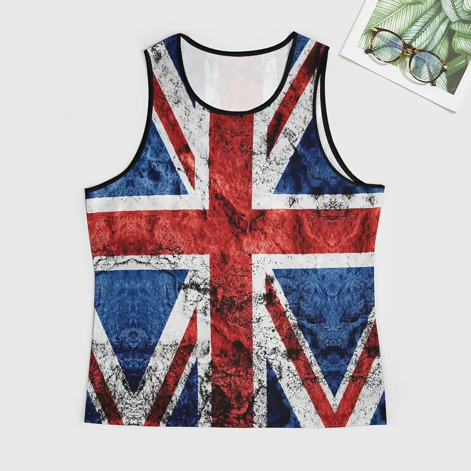 Mens Tank Tops Summer Sleeveless T-Shirt Puerto Rico Flag Casual Funny Gym Workout Tank Top