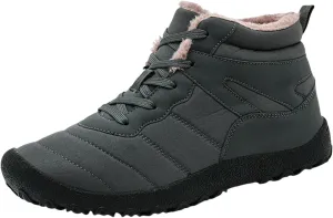 Men's Work Boots Slip On Hiking Sneakers Fur Lined Ankle Boot Women's Workout Shoes Slip Resistant Platform Shoes Composite Toe Botas Hike Grounded Footwear