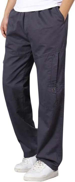 Mens Workout Cargo Sweatpants Thermal Cotton Pants Fashion Loose Handsome Pocket Jeans Pants Tooling Camouflage Pants