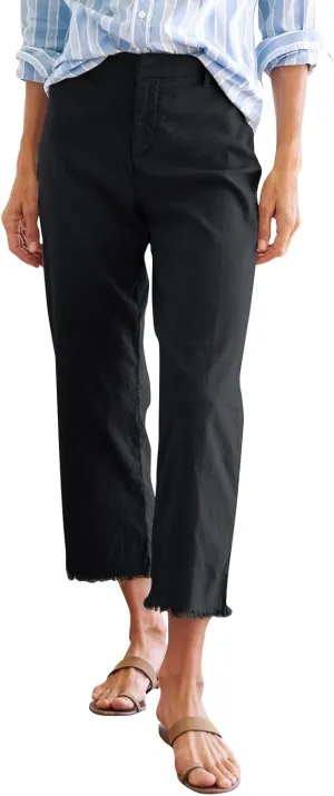 Pants for Women, Peasant Pants Straight Leg Casual Plus Size Linen Trendy