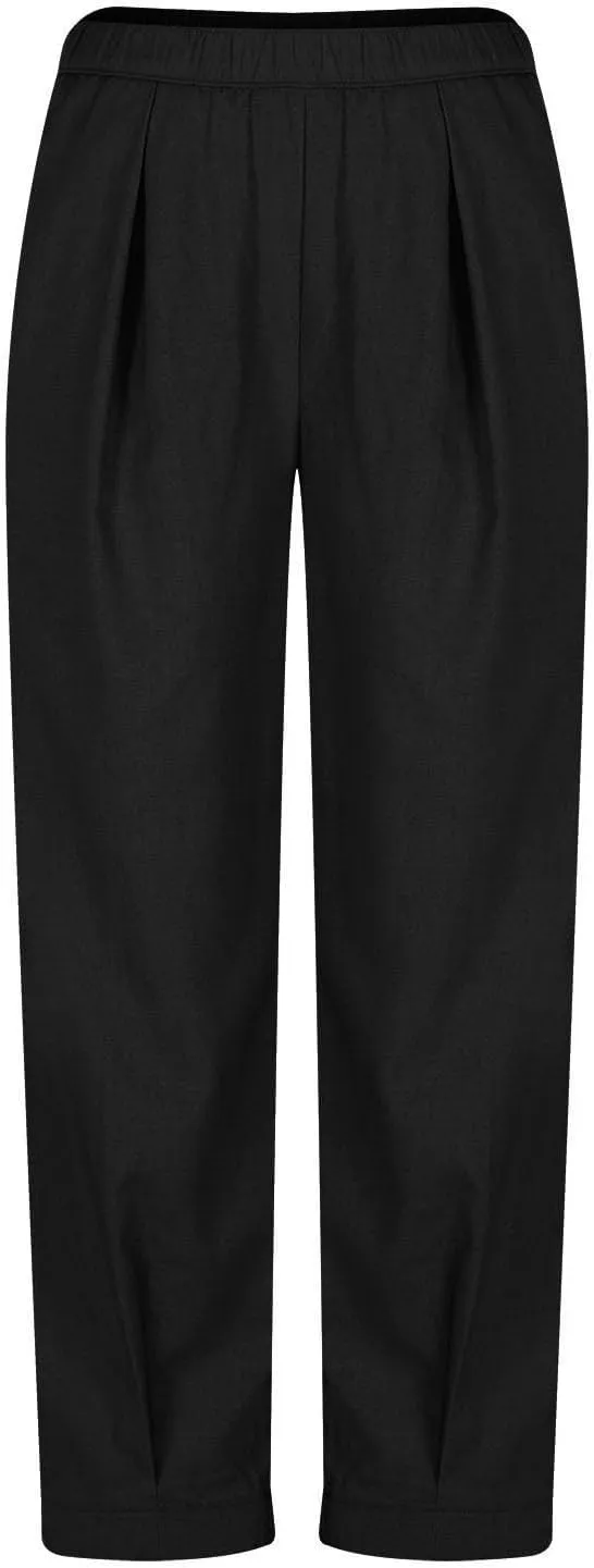 Pants for Women Women's Autumn Fashion Solid Color Elastic Waisted Casual Cropped Pants with Pockets 2024