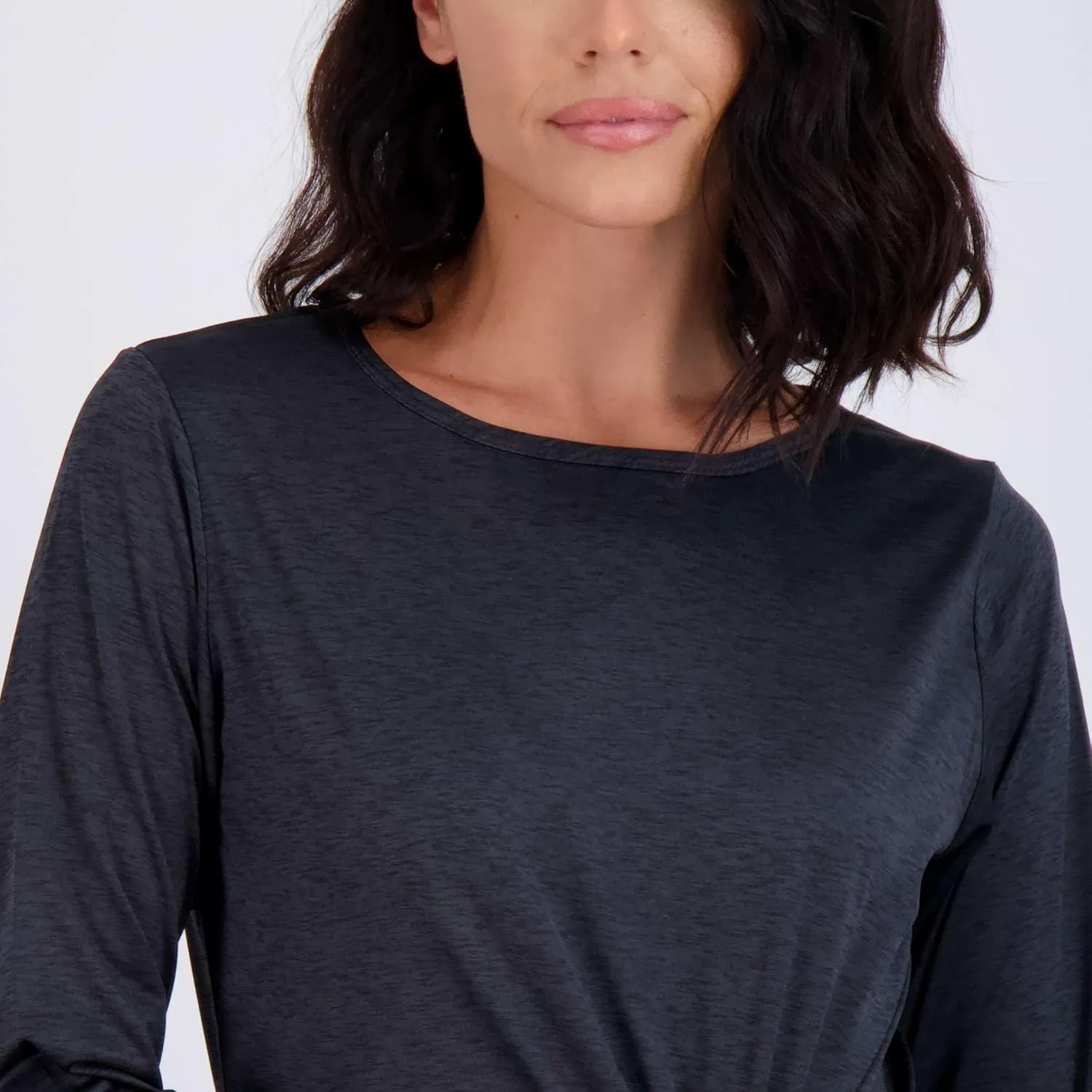 Real Essentials 4 Pack: Women's Dry-Fit Tech Stretch Long-Sleeve Athletic Workout T-Shirt (Available in Plus Size)