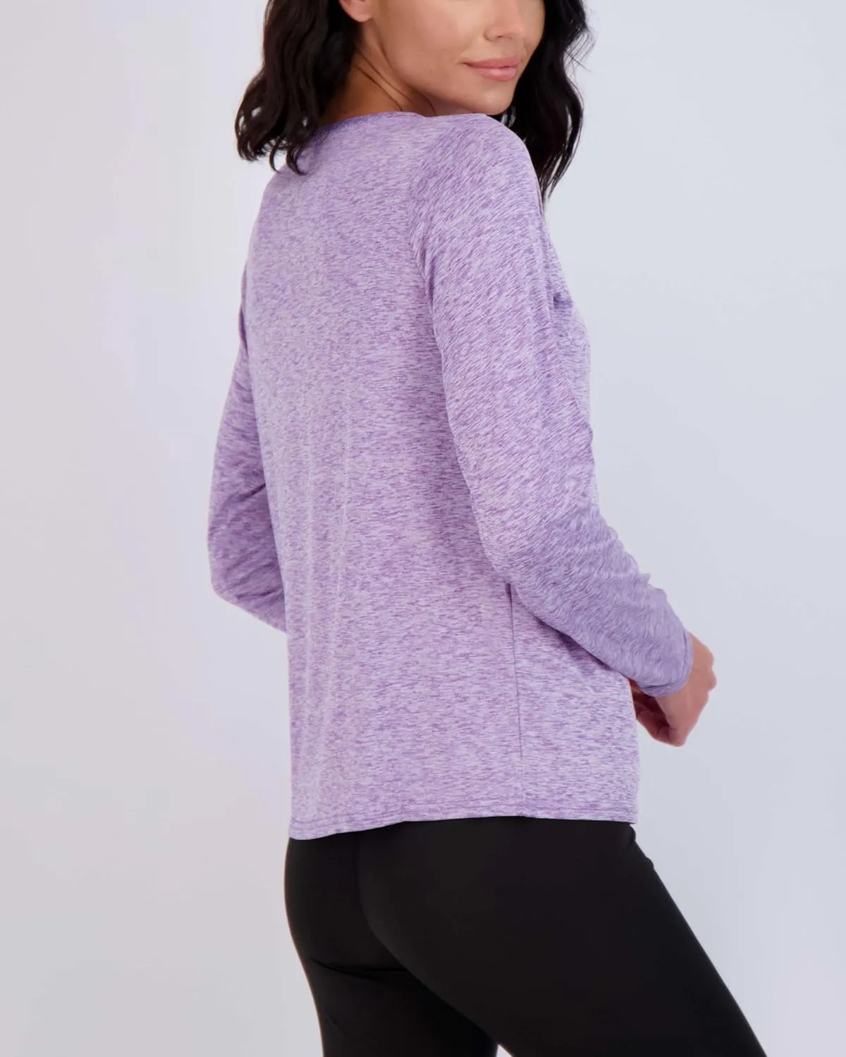 Real Essentials 4 Pack: Women's Dry-Fit Tech Stretch Long-Sleeve Athletic Workout T-Shirt (Available in Plus Size)