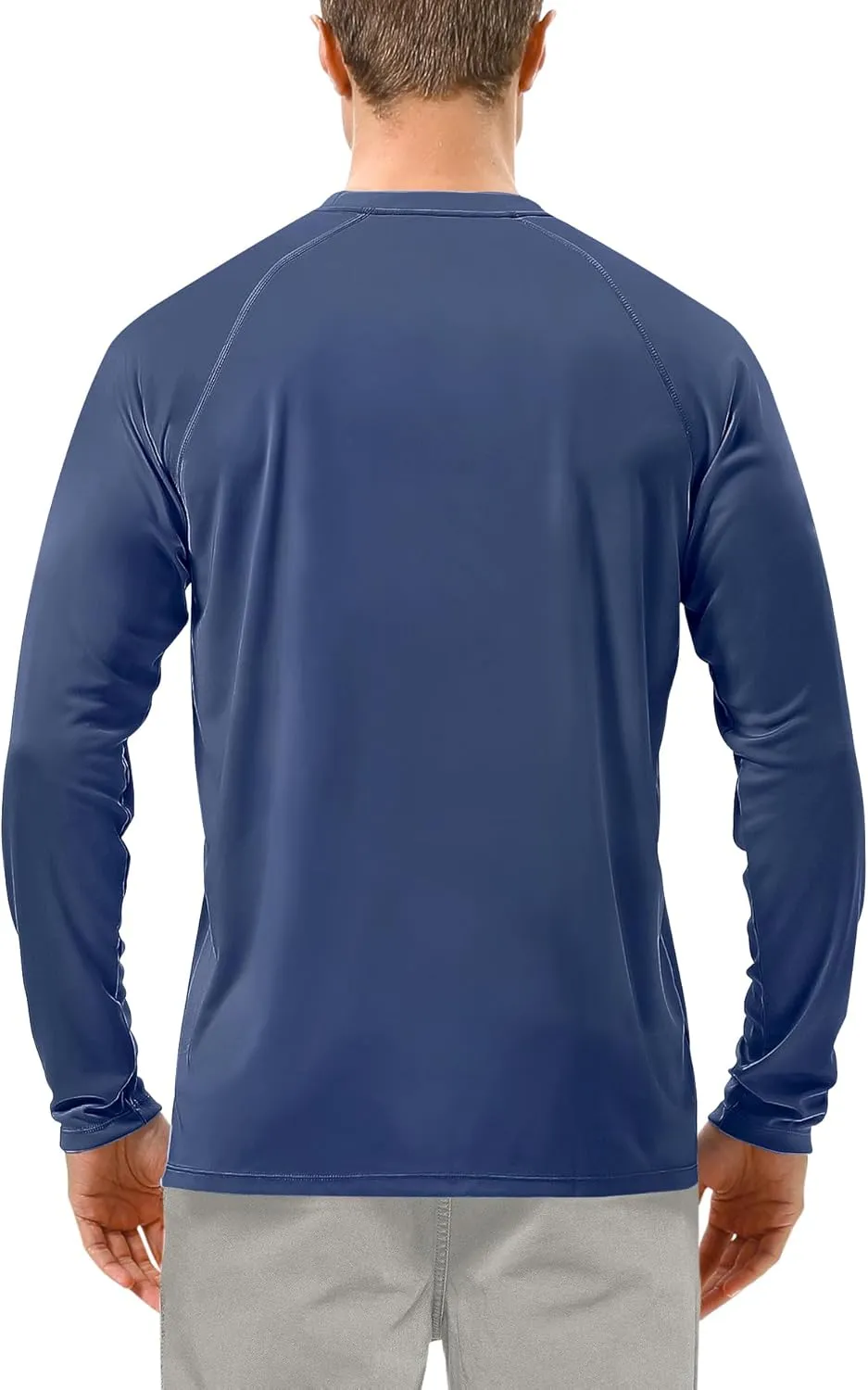 Roadbox Mens UPF 50  UV Sun Protection Shirts Outdoor Long Sleeve SPF Rash Guard for Fishing Hiking Swimming Running