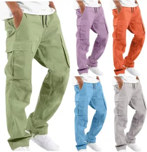 SMIDOW Mens Cargo Pants Relaxed Fit Elastic Waist Casual Loose Joggers Workout Athletic Pant Trousers Trendy Sweatpants