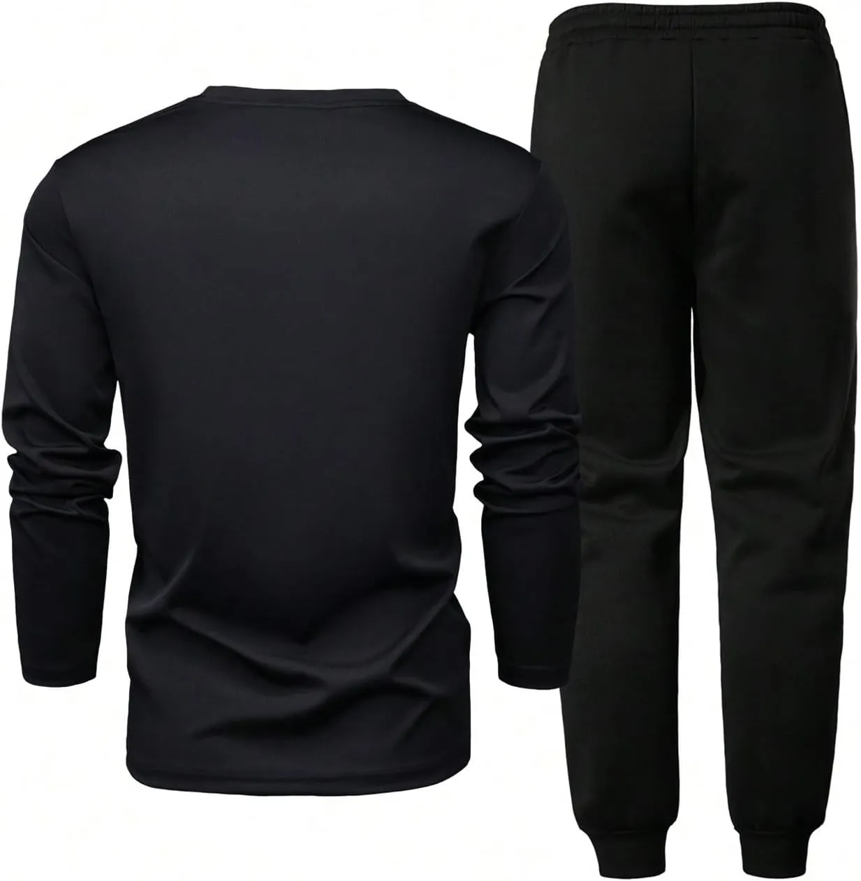 SOLY HUX Men's 2 Piece Tracksuit Outfits Letter Graphic Long Sleeve T Shirt Tops and Sweatpants Set