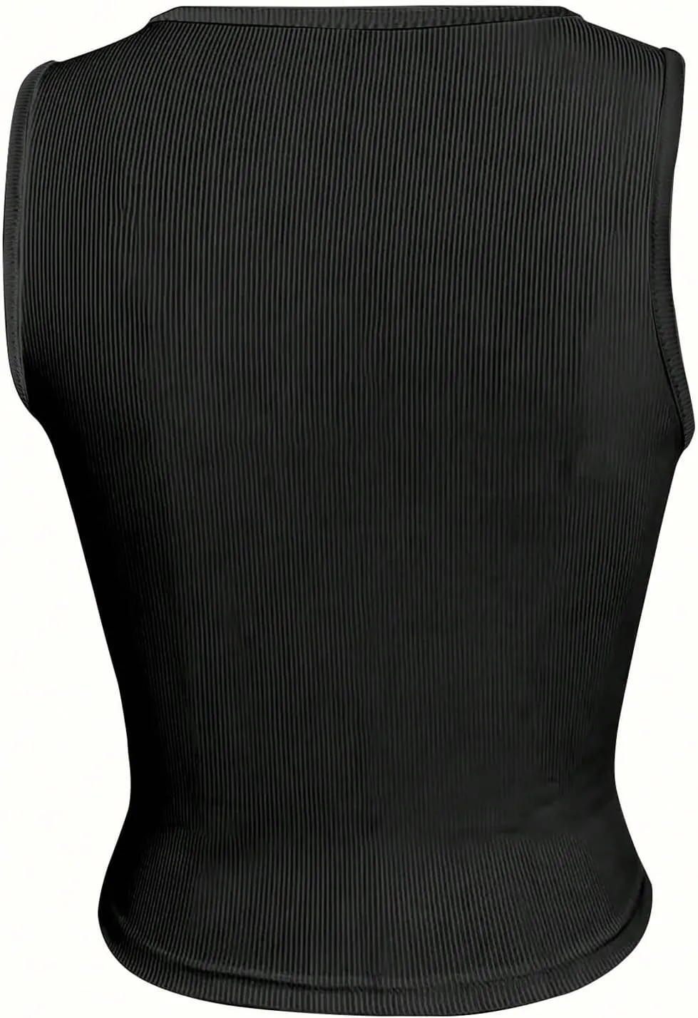 SOLY HUX Women's Letter Print Crop Tops Notched Neck Sleeveless Summer Y2k Tank Top