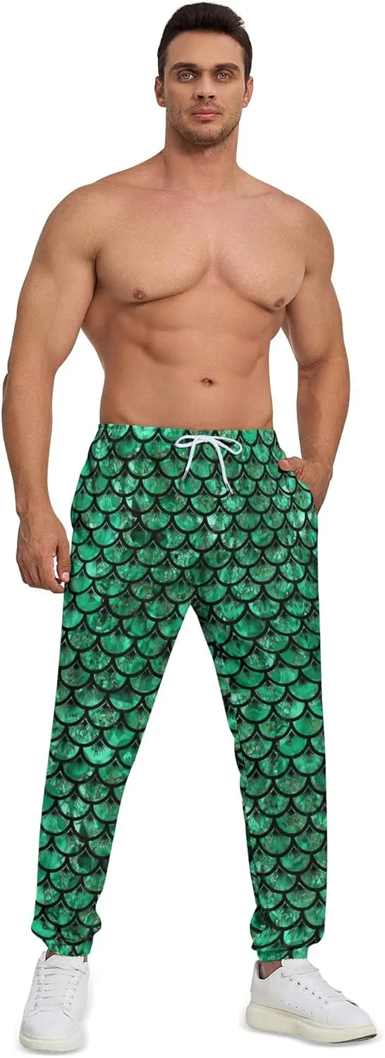 Sweatpants for Men Joggers Pant 3D Printed Sports Pants Workout Pants with 2 Side Pockets