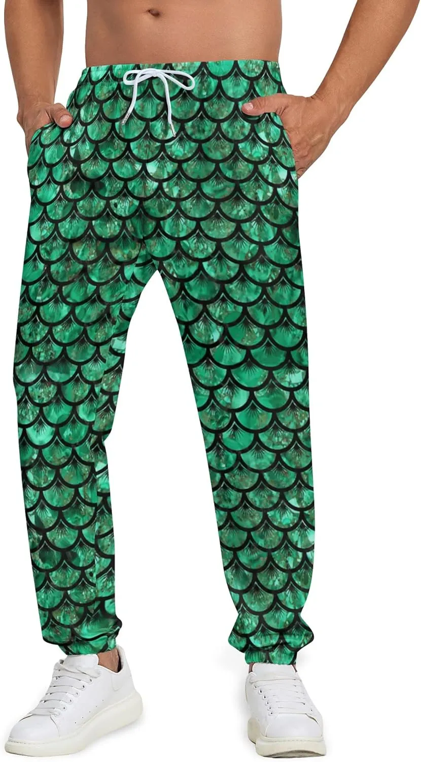 Sweatpants for Men Joggers Pant 3D Printed Sports Pants Workout Pants with 2 Side Pockets