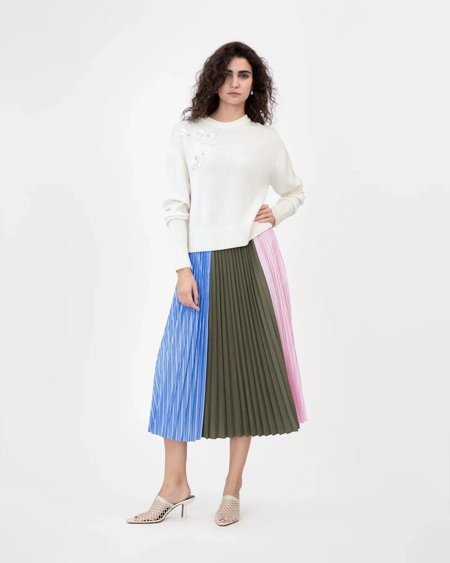 TANYA TAYLOR LEXIA EMBELLISHED SWEATER