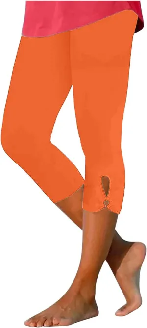 TARIENDY Capri Leggings for Women Tummy Control High Waisted Casual Yoga Pants Summer Lightweight Athletic Workout Capris