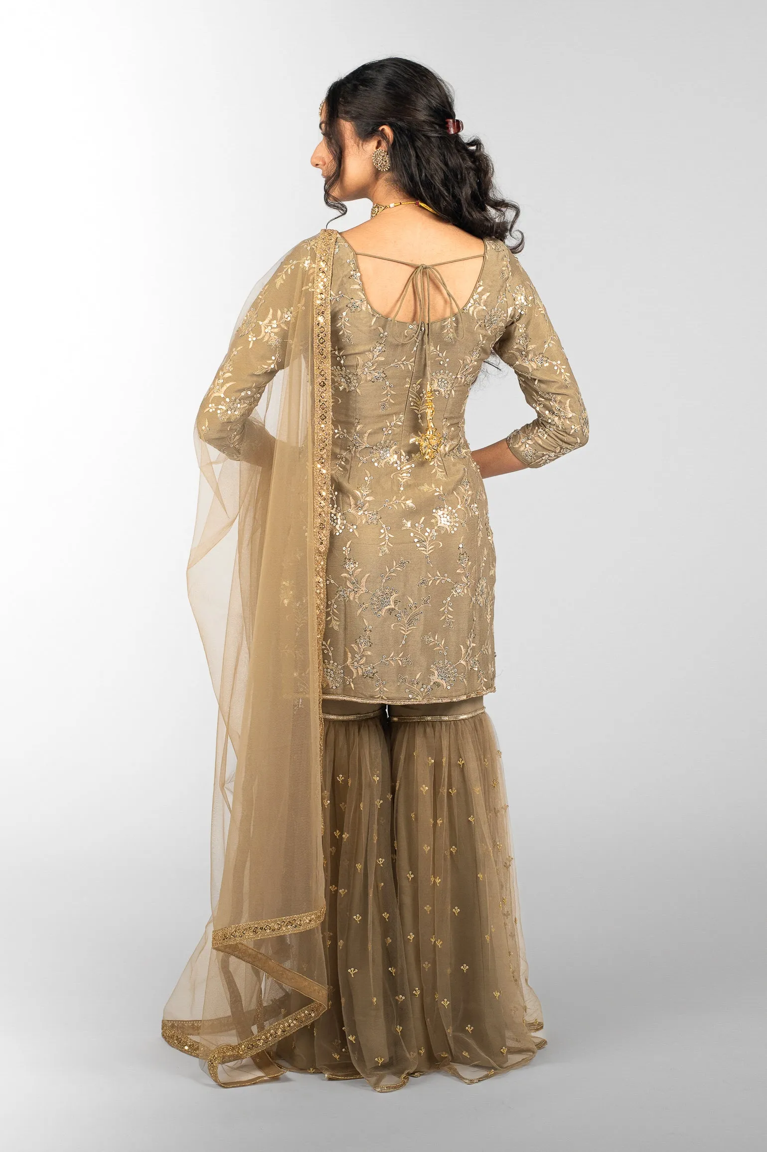 Taupe Sitara Suit and Dupatta