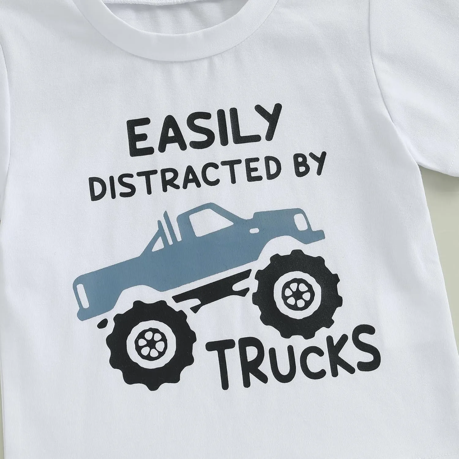 Toddler Baby Boy Clothes Summer Short Sleeve Truck Print T-Shirt Tops Solid Color Shorts Set 2Pcs Casual Outfit