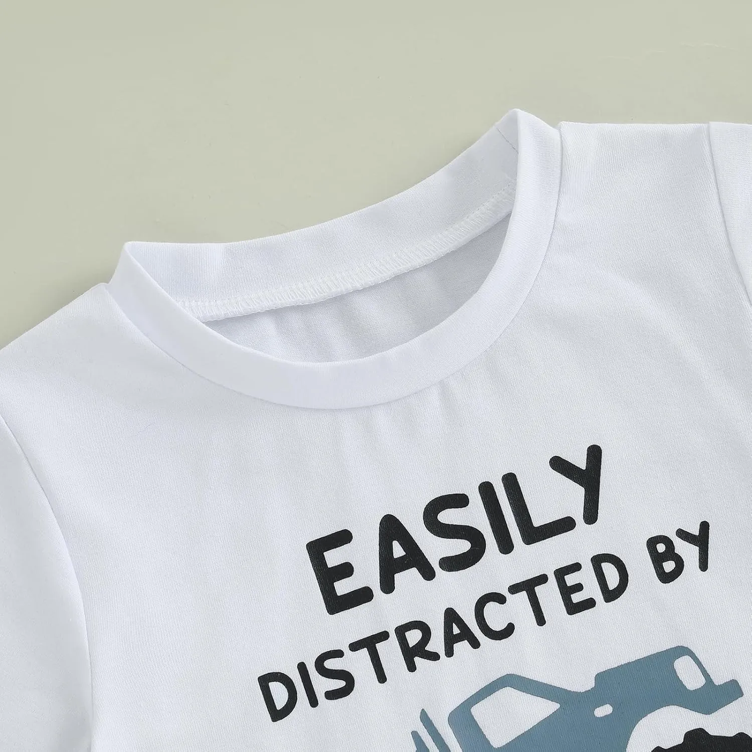 Toddler Baby Boy Clothes Summer Short Sleeve Truck Print T-Shirt Tops Solid Color Shorts Set 2Pcs Casual Outfit