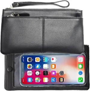 Touch Screen Phone Clutch Bag Case Leather Wristlet Handbag Wallet for Women Girls