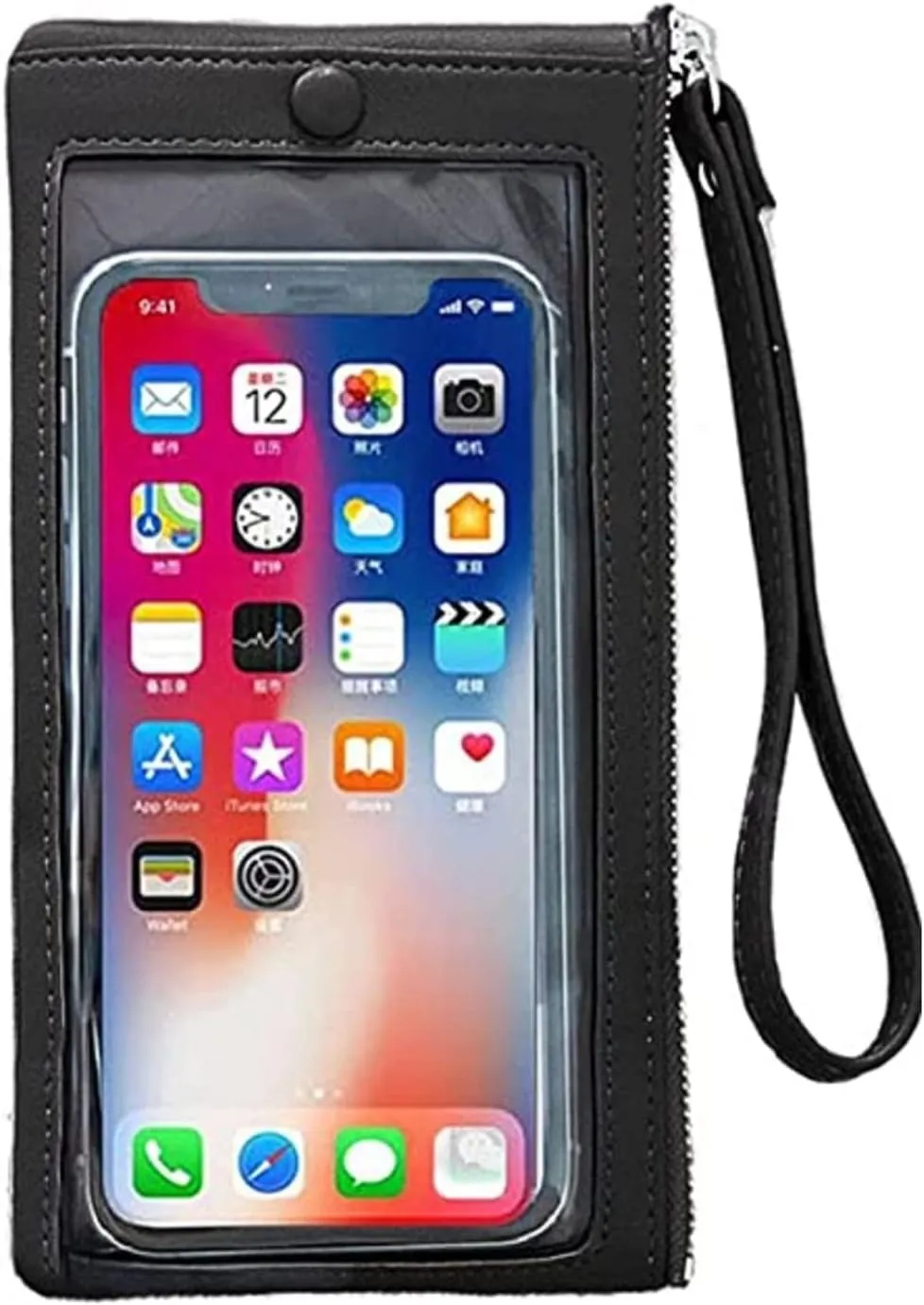 Touch Screen Phone Clutch Bag Case Leather Wristlet Handbag Wallet for Women Girls